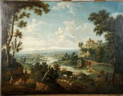 Animated River Landscape with a Castle