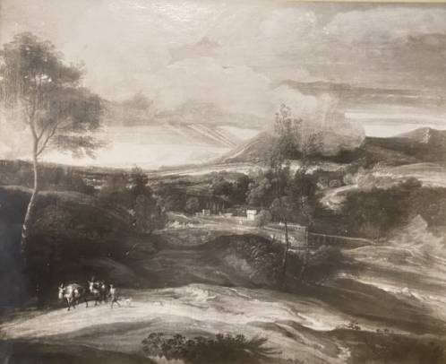 Italianate Landscape with two Donkeys and their Driver