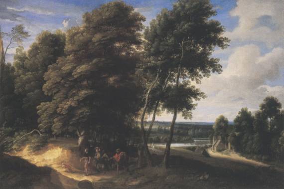 Wooded Landscape with Travellers on a Path