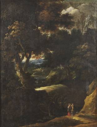 Peasants on a Wooded Path