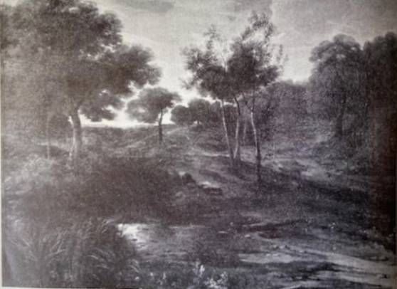 A Wooded Landscape at Dusk
