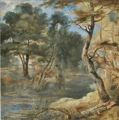 Wooded Landscape Crossed by a Stream